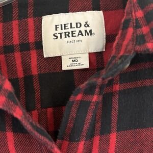 Field & Stream Women's Sz Medium Red/Black Flannel Shirt, Long Sleeve, Outdoors